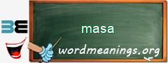 WordMeaning blackboard for masa